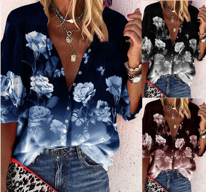 Floral Button-Up Cristina Gore Short Sleeve Shirt