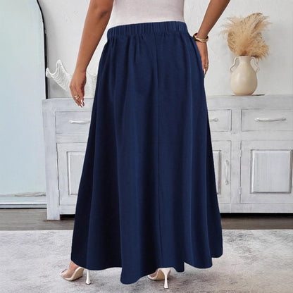 Fustă elegantă evazată bleumarin de Cristina Gore
