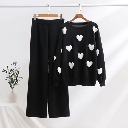Set elegant tricotat cu inimă de Cristina Gore
