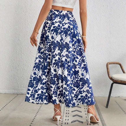 Fustă plisată elegantă cu imprimeu floral de Cristina Gore