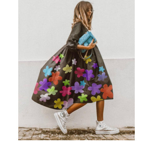 Rochie maxi boemă Cristina - Imprimeu floral îndrăzneț