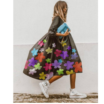 Rochie maxi boemă Cristina - Imprimeu floral îndrăzneț