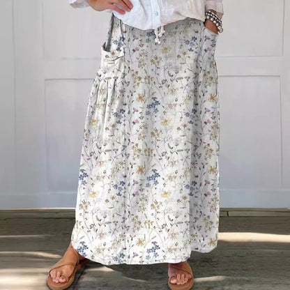Fustă retro cu buzunar Cristina Gore, model floral, de zi cu zi