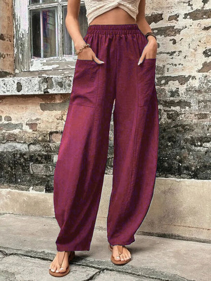 Pantaloni harem relaxați cu buzunare de la Cristina Gore