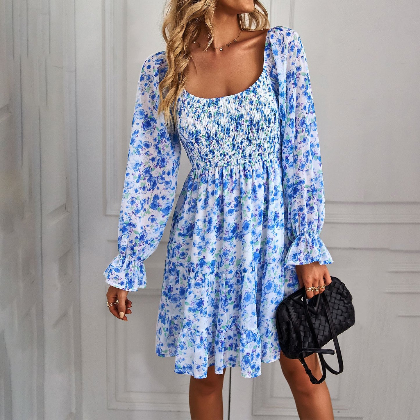 Rochie boho cu imprimeu floral Cristina Gore