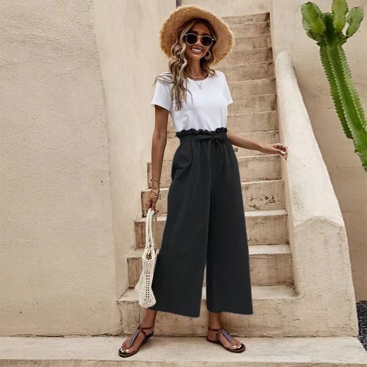 Pantaloni largi din in, inspirați de Pinterest, de la Cristina Gore