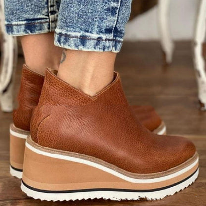 Ghete plate Cristina cu fermoar lateral - Inspirație de toamnă