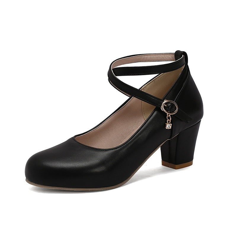 Pantofi Mary Jane eleganți cu toc gros de la Cristina Gore