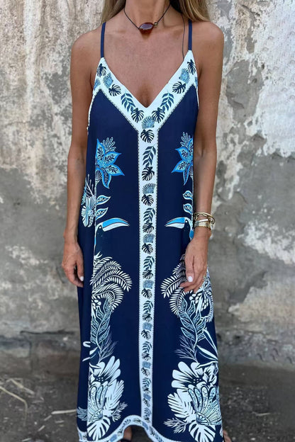 Rochie midi retro cu imprimeu floral Cristina Gore