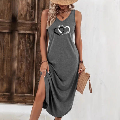Rochie elegantă tricotată cu decolteu în V și crăpături de Cristina Gore