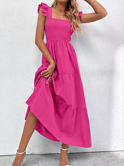 Rochie maxi elegantă cu volane de Cristina Gore