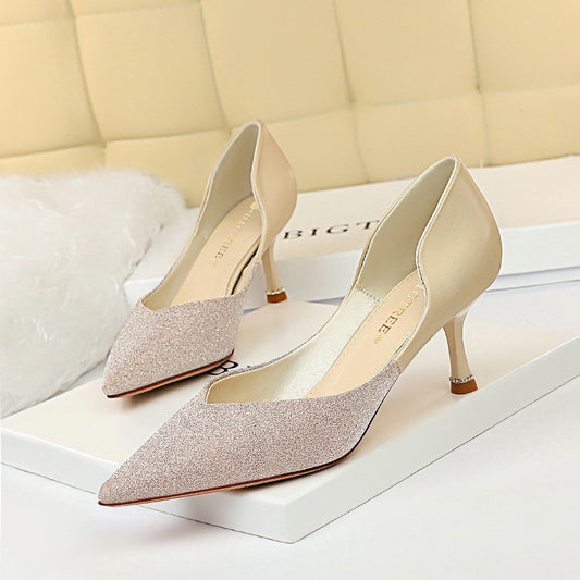 Elegant Color Block Heels by Cristina Gore
