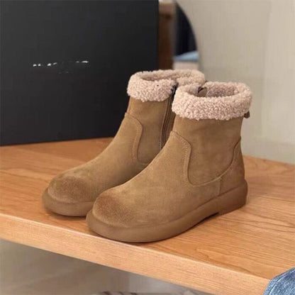 Cizme de zăpadă din piele de miel Cristina - Căldura pielii naturale