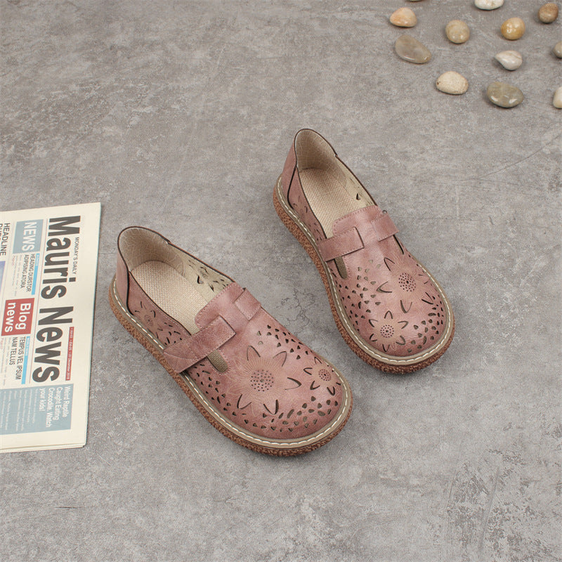 Mocasini Cristina cu imprimeu floral din dantelă respirabilă