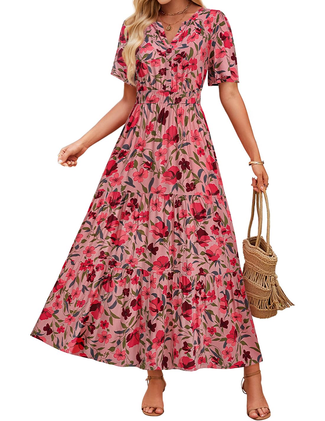 Rochie maxi cu imprimeu floral Cristina Gore Summer Comfort