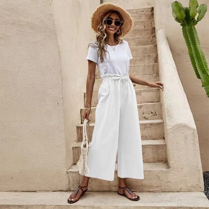 Pantaloni largi din in, inspirați de Pinterest, de la Cristina Gore