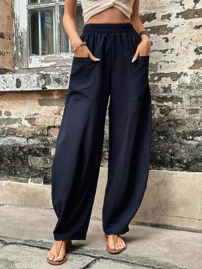 Pantaloni harem relaxați cu buzunare de la Cristina Gore