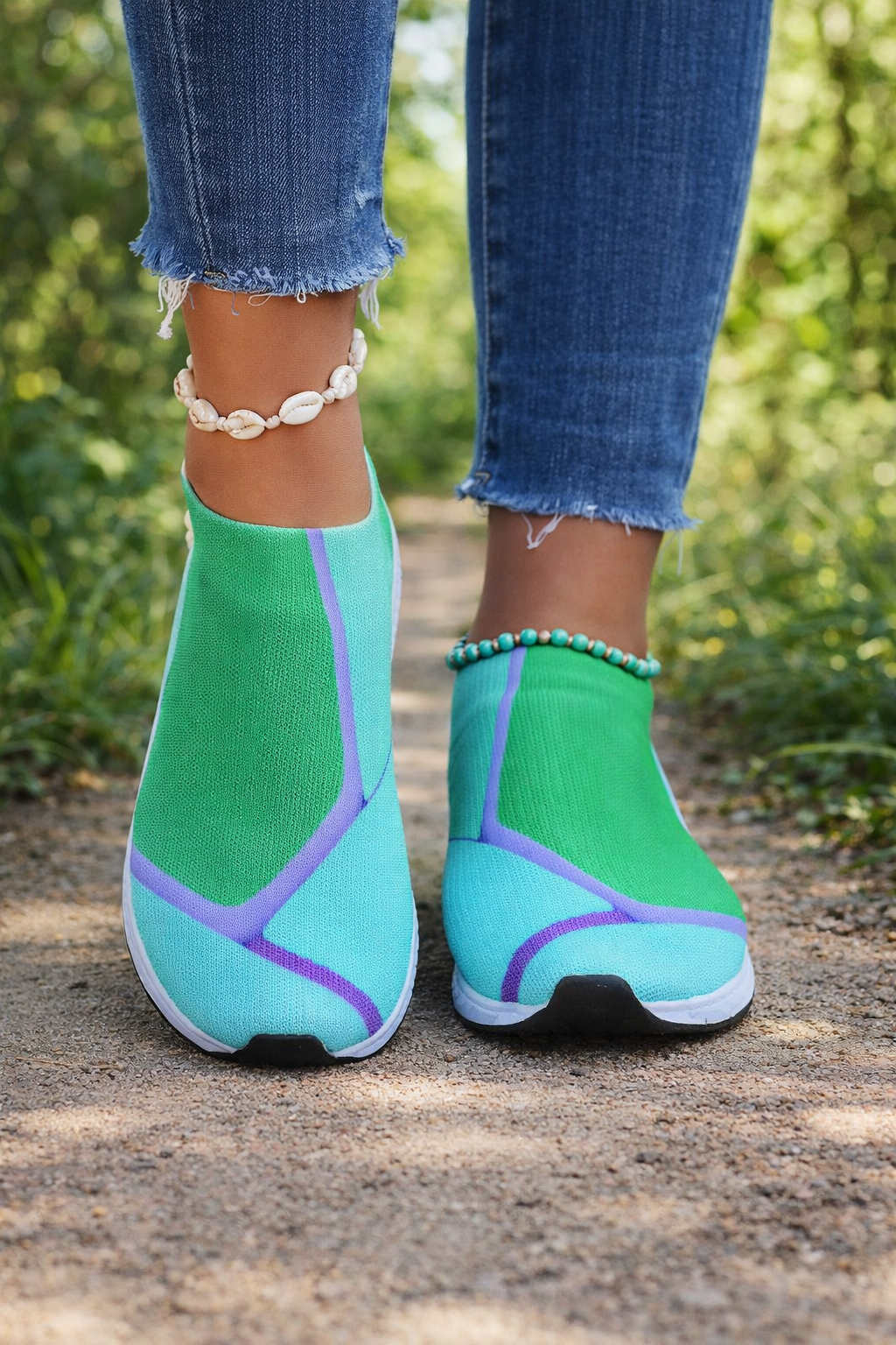 Teniși Cristina Color Block - Confort respirabil din plasă