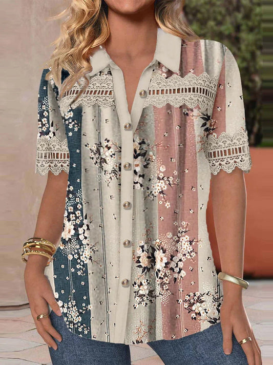 Cardigan elegant cu imprimeu digital din dantelă de Cristina Gore