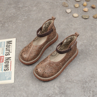 Pantofi retro cu platformă Cristina - Design ajurat