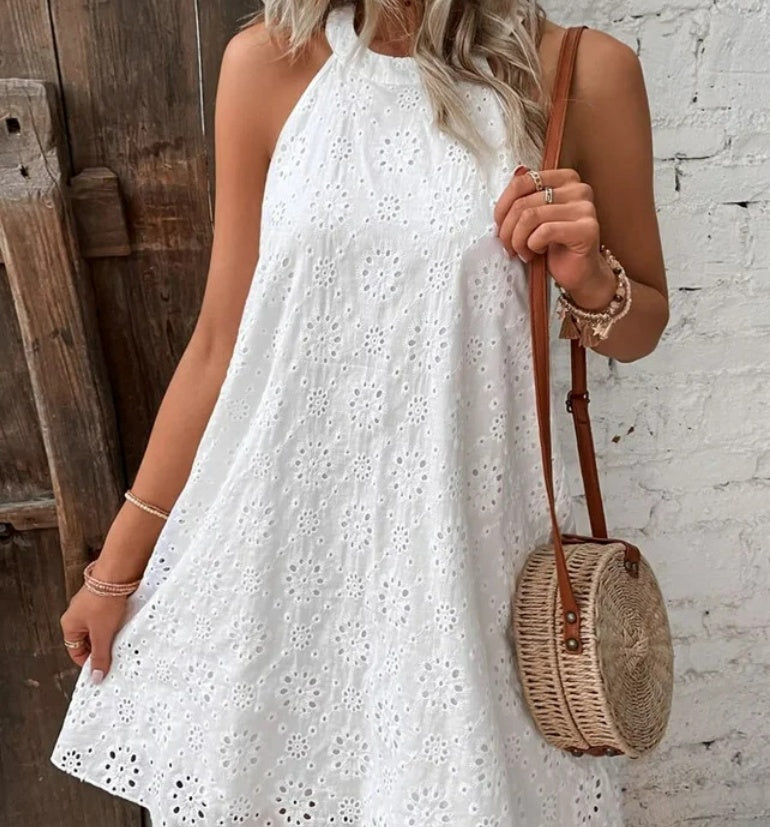 Rochie elegantă fără mâneci din dantelă Cristina Gore