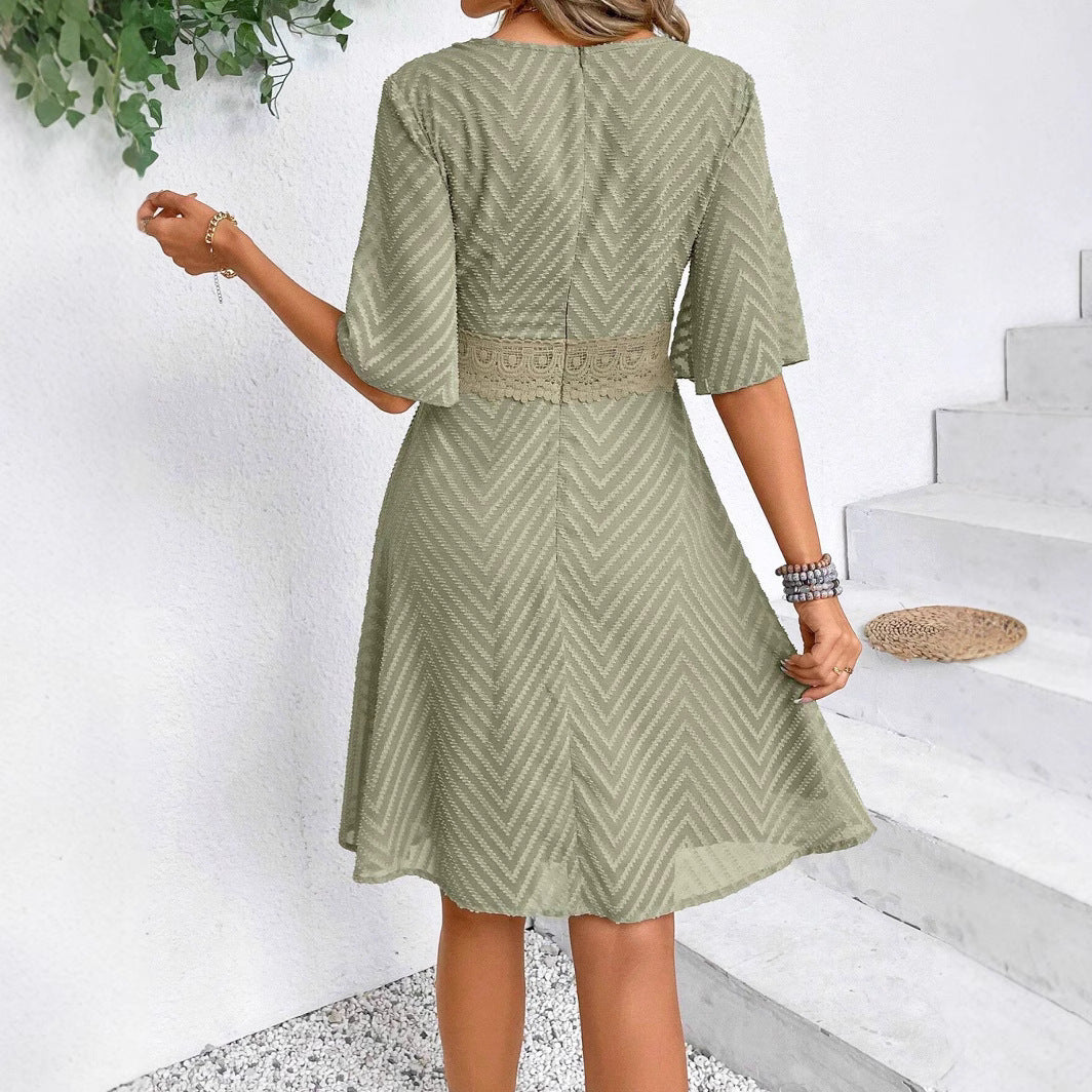 Rochie de vară cu mâneci clopot din dantelă Cristina Gore