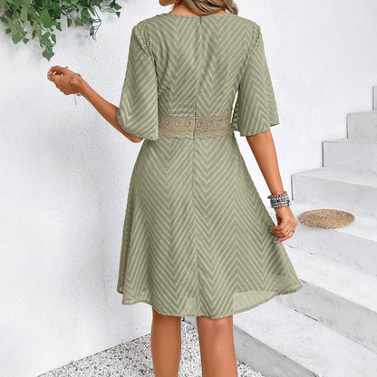 Rochie de vară cu mâneci clopot din dantelă Cristina Gore