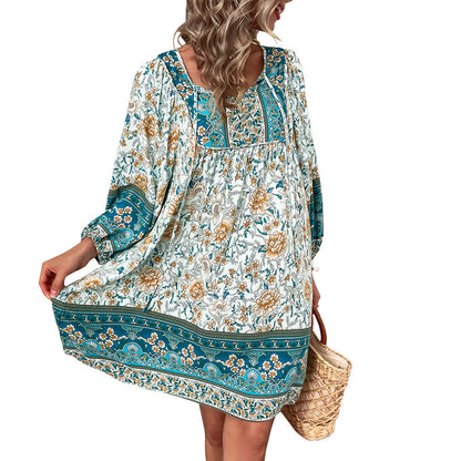 Rochie de vară Cristina Gore cu imprimeu floral boho