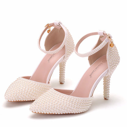 Tocuri stiletto elegante cu perle de Cristina Gore