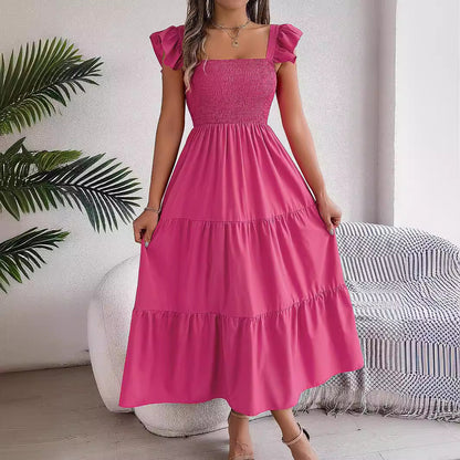 Rochie elegantă de vară midi fără mâneci de la Cristina Gore