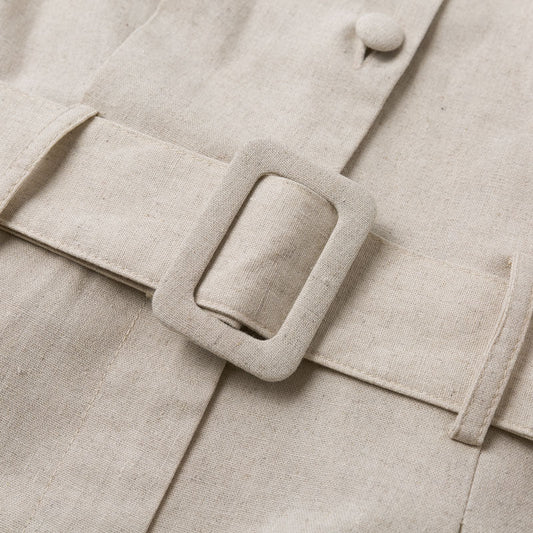 Salopetă Cristina din bumbac - Stil de vară cu curea