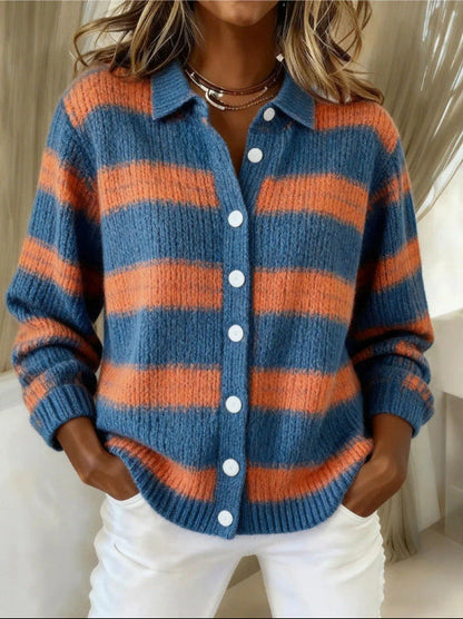 Bluză cardigan confortabilă cu dungi de Cristina Gore