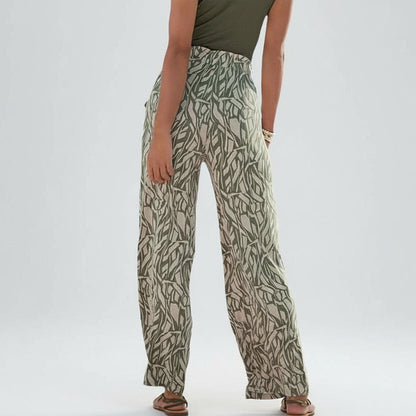 Pantaloni largi cu imprimeu floral de Cristina Gore