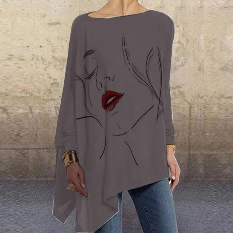 Tricou Cristina Gore cu croială lejeră artistică pentru femei