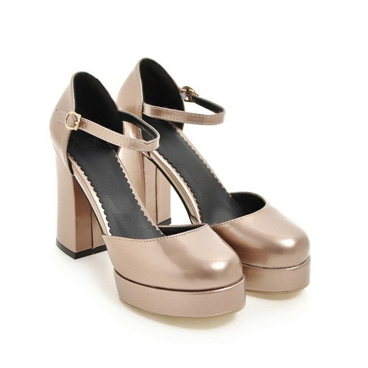 Pantofi cu platformă Cristina - model Pearly block