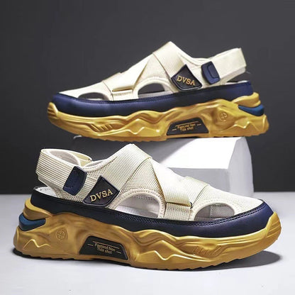 Sandale cu platformă din plasă pentru bărbați Cristina - Antiderapante pentru vară