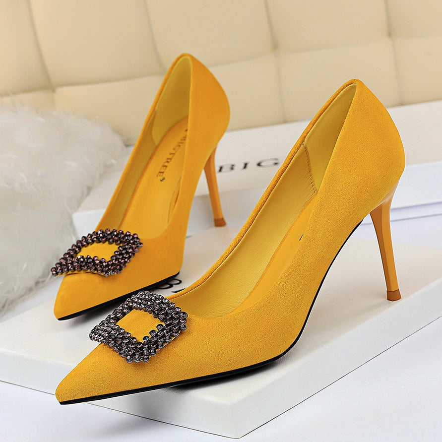 Tocuri stiletto elegante cu strasuri de Cristina Gore