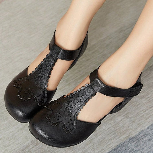 Sandale de vară Cristina cu vârful închis - Stil vintage