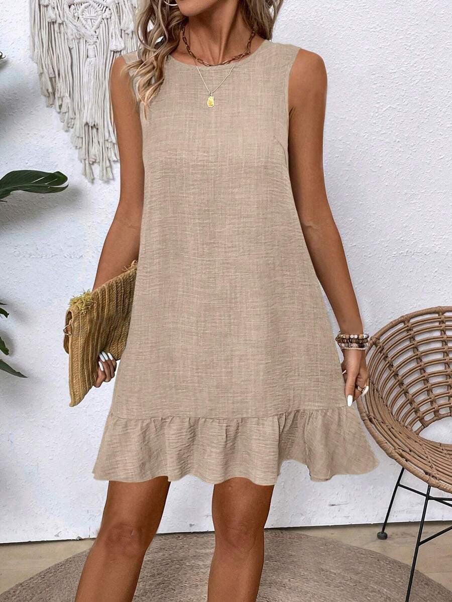 Rochie de vară fără mâneci cu volane de Cristina Gore