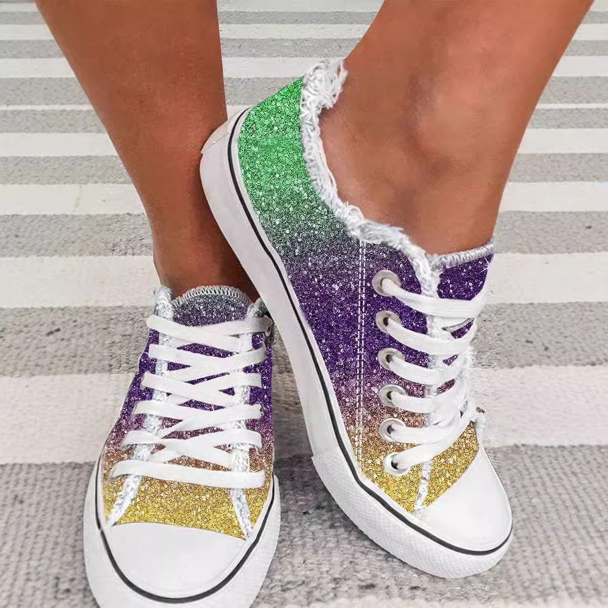 Gradient Canvas Sneakers by Cristina Gore