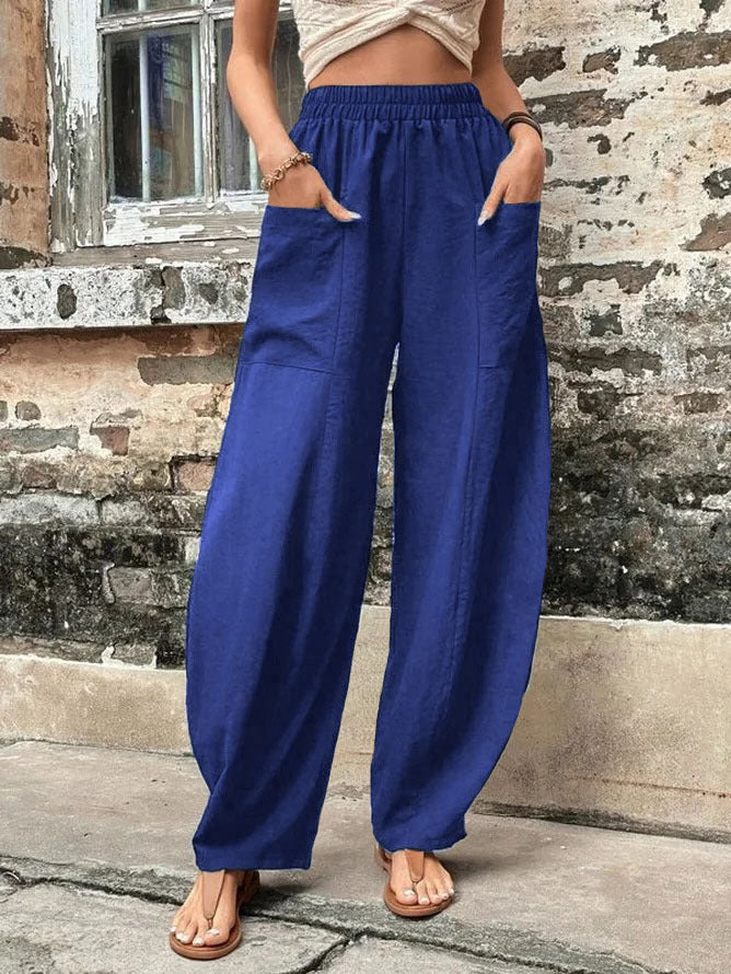 Pantaloni harem relaxați cu buzunare de la Cristina Gore