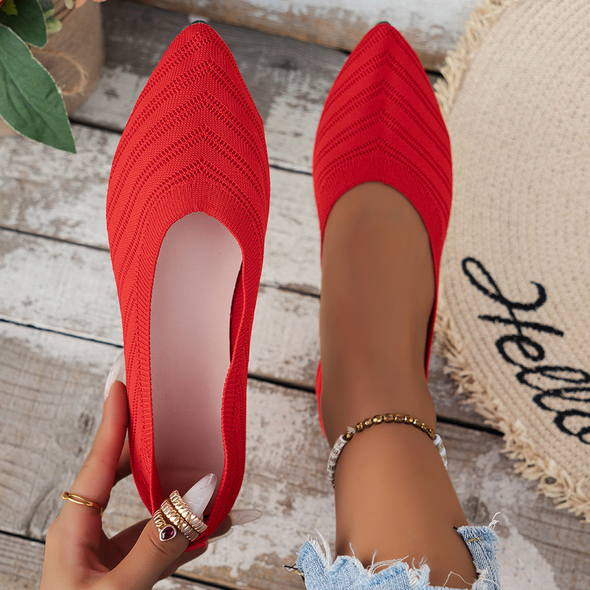 Balerini Cristina cu vârf pătrat - Confortabili și stil jos