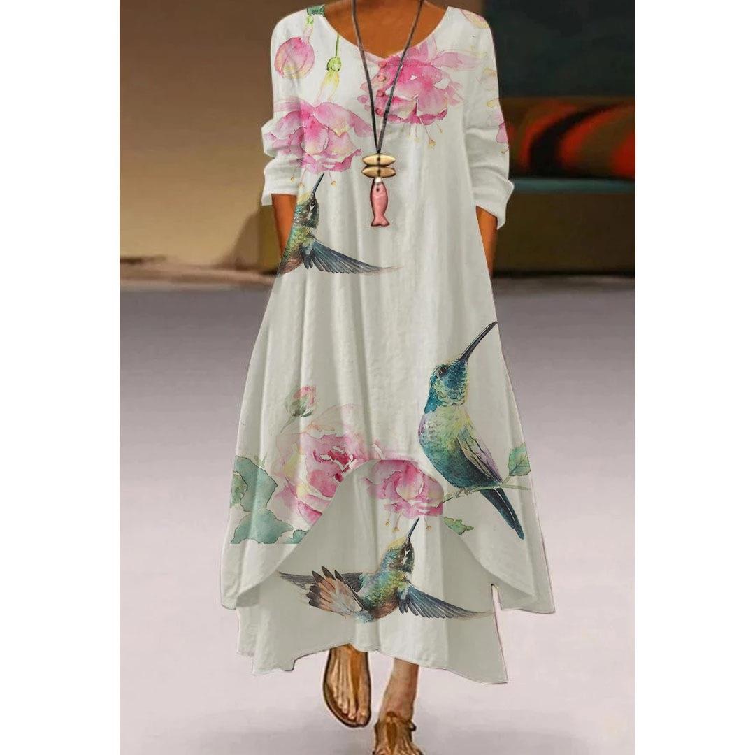 Rochie artistică florală leagăn de Cristina Gore