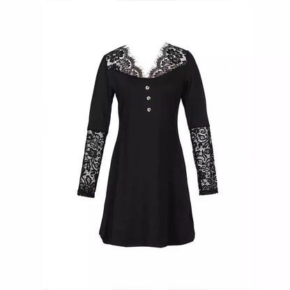 Rochie elegantă din dantelă cu decolteu în V de Cristina Gore