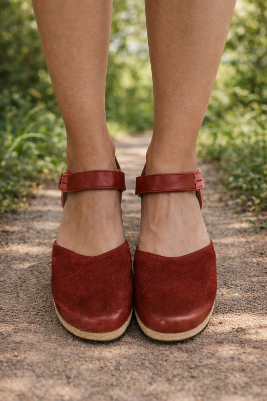 Sandale plate Cristina - Toc plat confortabil cu cataramă