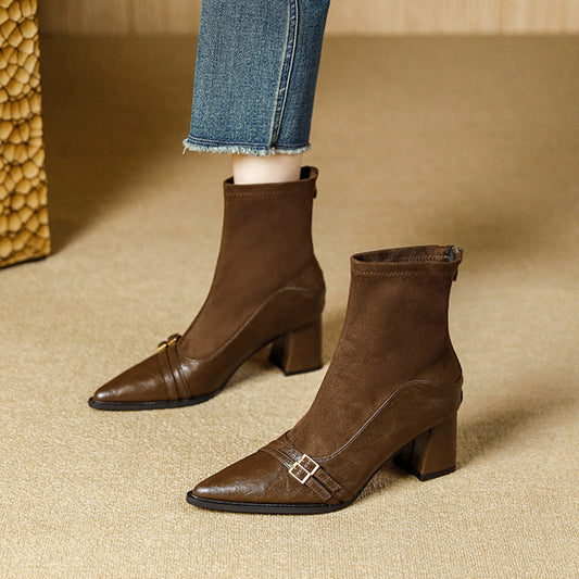 Chic Stretch Pointed Boots by Cristina Gore