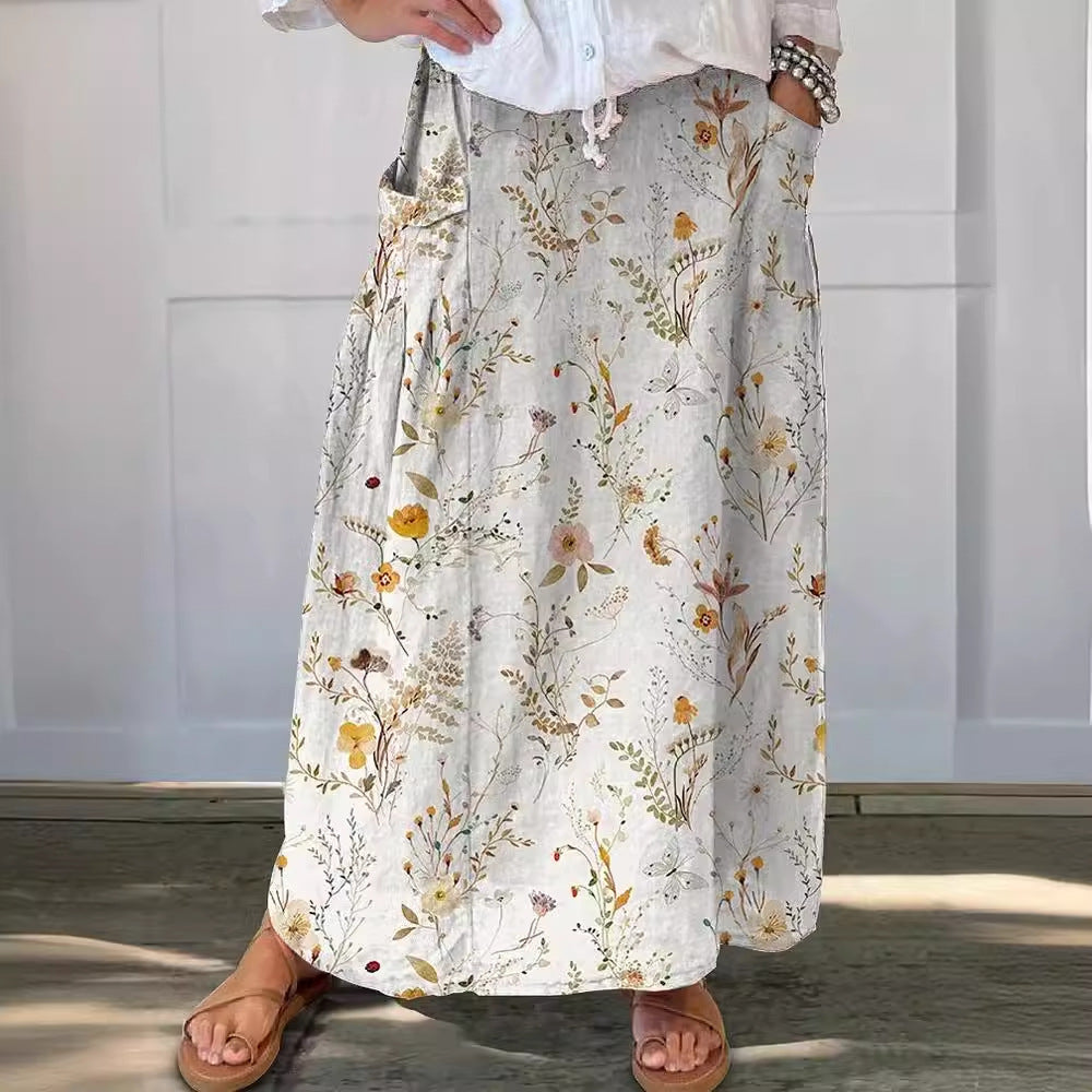 Retro Floral Cristina Gore Everyday Pocket Skirt