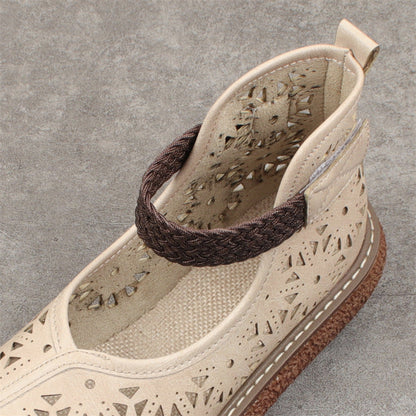 Pantofi retro cu platformă Cristina - Design ajurat