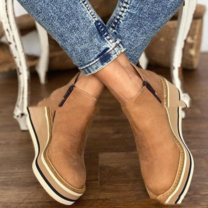 Ghete plate Cristina cu fermoar lateral - Inspirație de toamnă