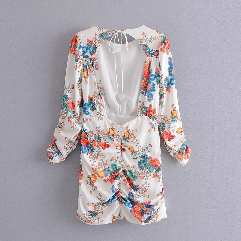 Rochie mini Cristina cu volane - Eleganță cu imprimeu floral